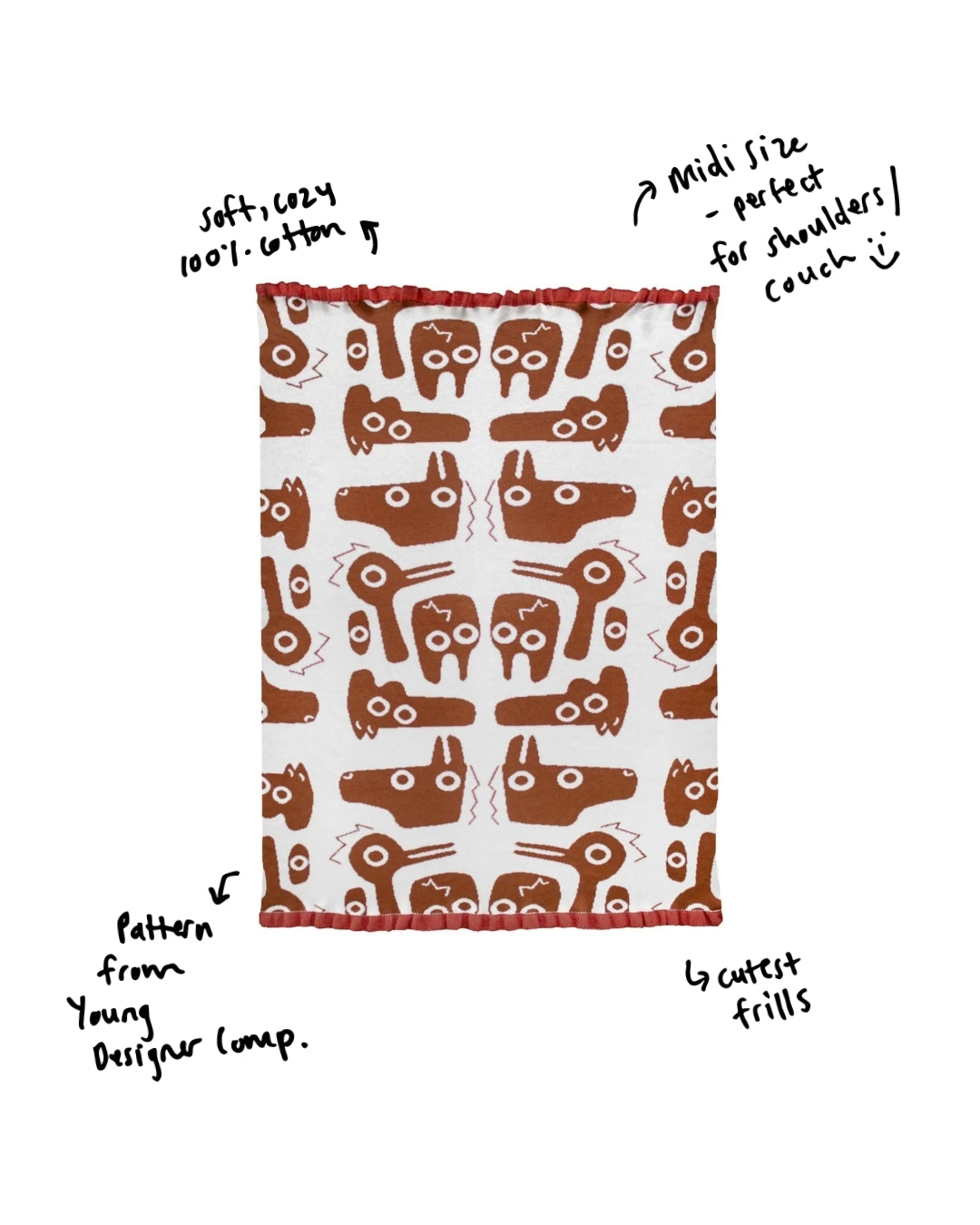 Crazy Creatures Midi Blanket