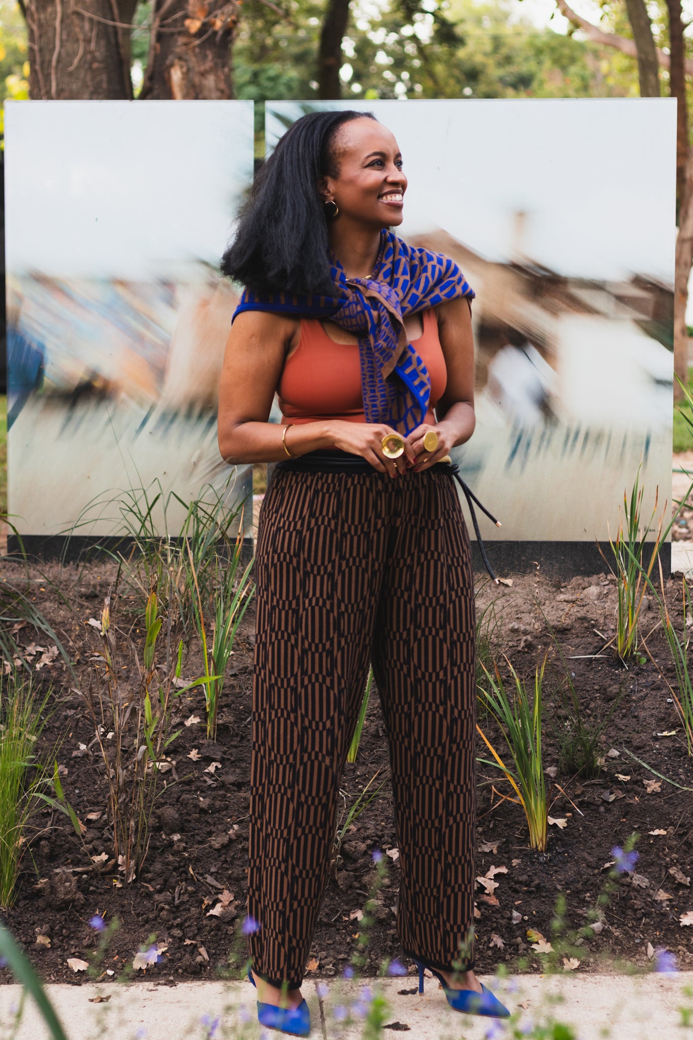 Two-Tone Square Scarf