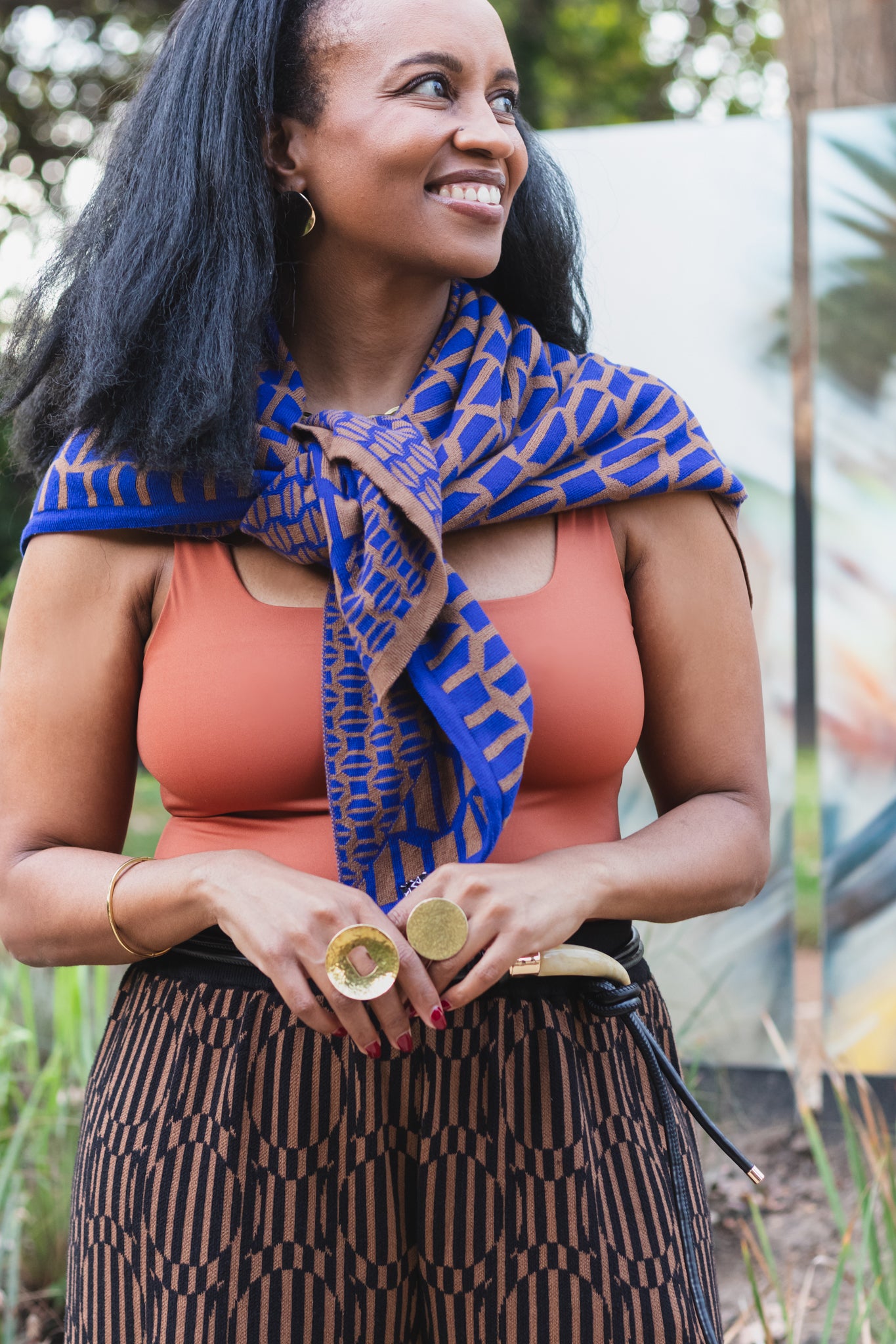 Two-Tone Square Scarf