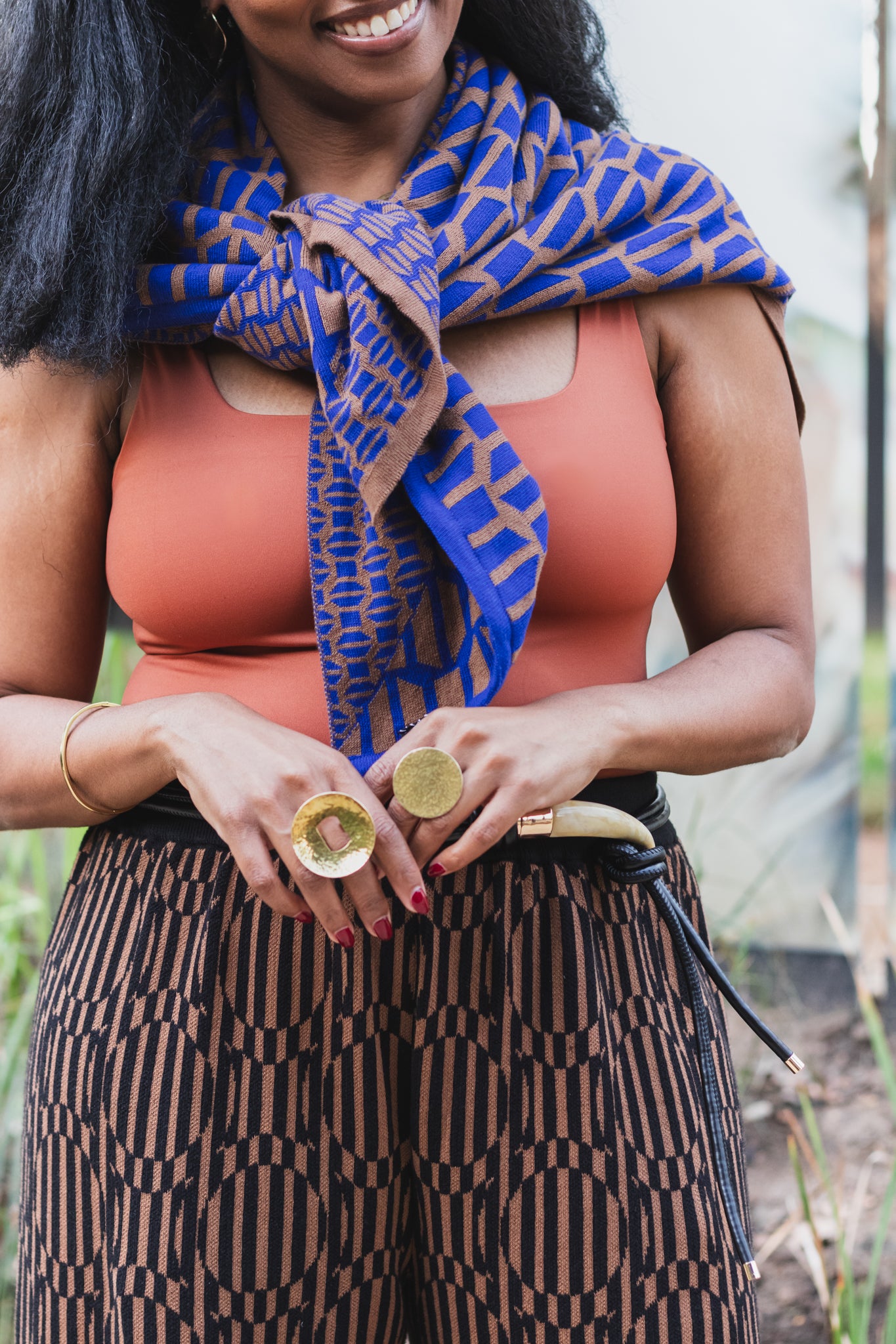 Two-Tone Square Scarf