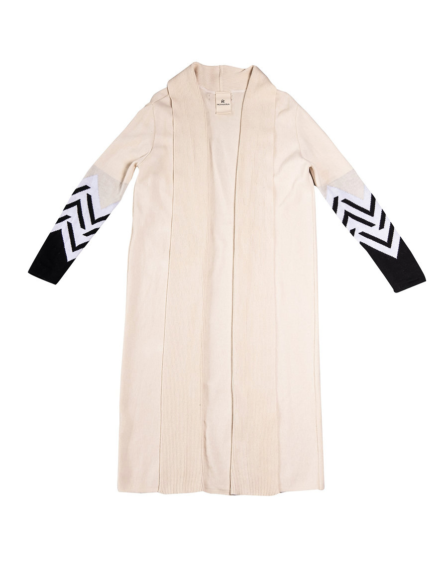 Cream ZigZag Coat